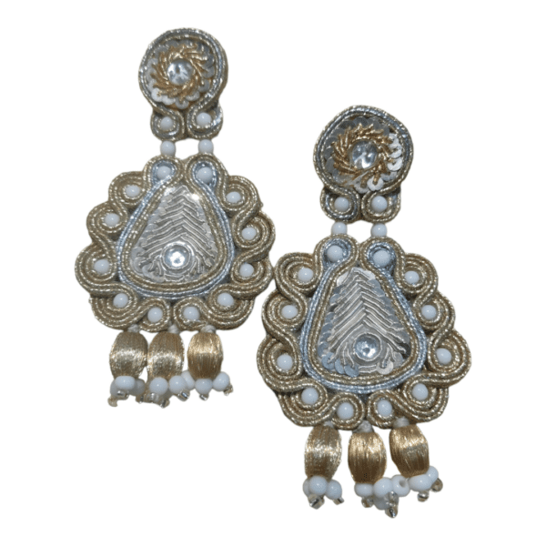 Pendientes Soutache Alamares Taurinos en Oro y Plata