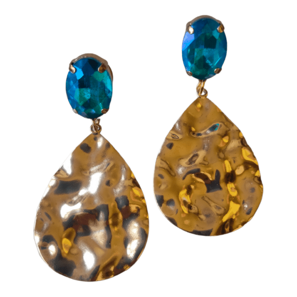 Pendientes Dorados y Azules