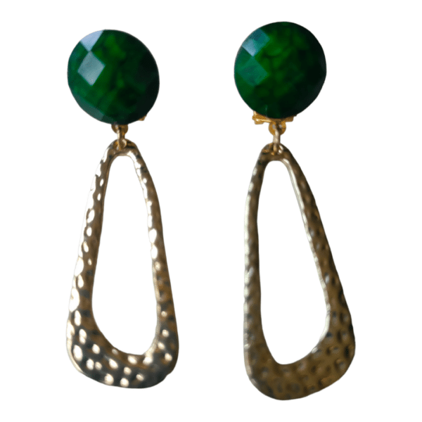 Pendientes Dorados y Verdes Urban