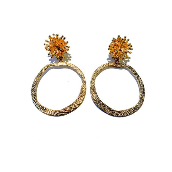 Pendientes de latón estilo vintage