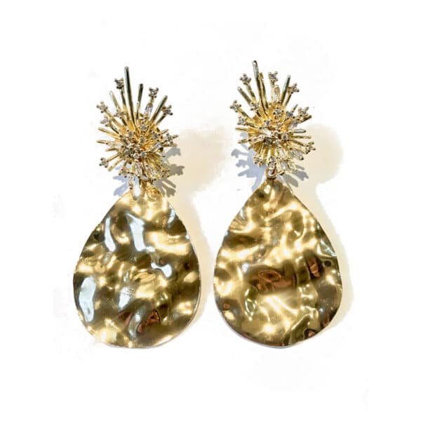 Pendientes de latón con forma de gota vintage